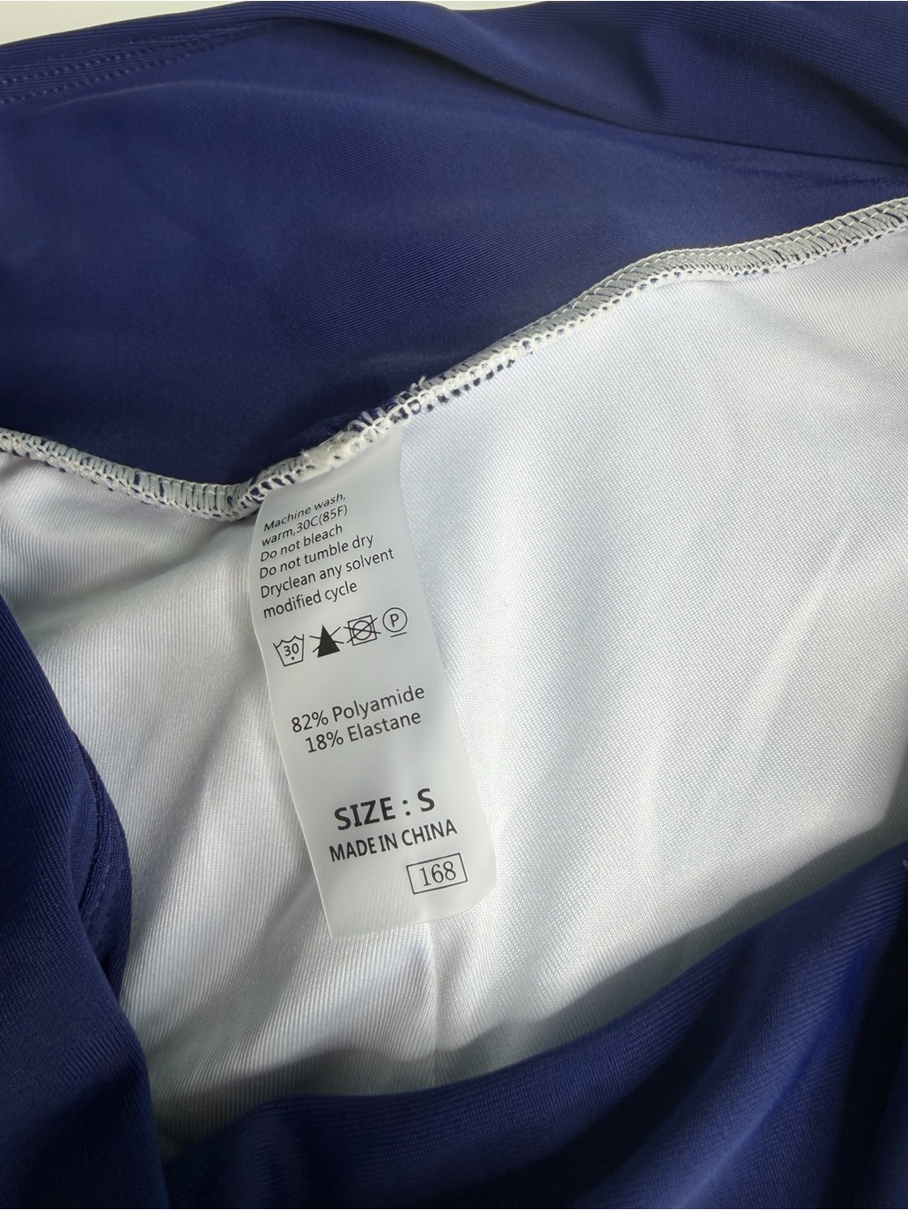 Aleumdr Women’s 3-Piece Athletic Tankini Swimsuit Set Cream & Blue • Size S•NWOT - Picture 6 of 11